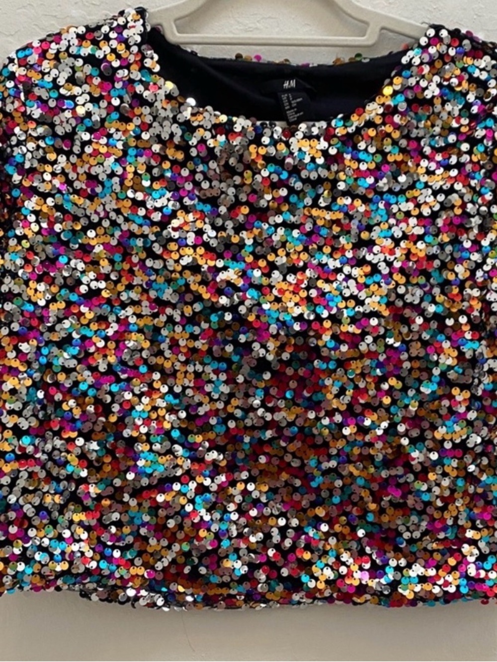 H&M Multicolor Sequin Party Top